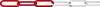 dörner + helmer 128953 Absperrkette Rot, Weiß Kunststoff 25 m