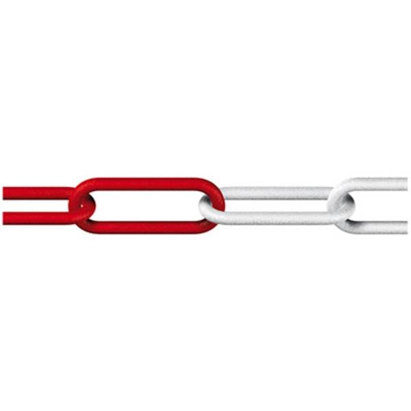 dörner + helmer 138101 Absperrkette Rot, Weiß Kunststoff  50 m