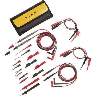 Fluke TL81A Sicherheits-Messleitungs-Set [Lamellenstecker 4 mm - Lamellenstecker 4 mm] 1.00 m Schwarz, Rot 1 Set