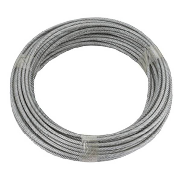 Stahlseil verzinkt (Ø x L) 4 mm x 20 m dörner + helmer 190384 Grau