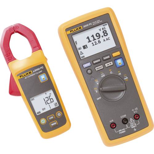 Thumbnail - Fluke FLK-A3000 FC KIT Stromzange, Hand-Multimeter digital Grafik-Display, Datenlogger CAT III 1000 V, CAT IV 600 V Anze...