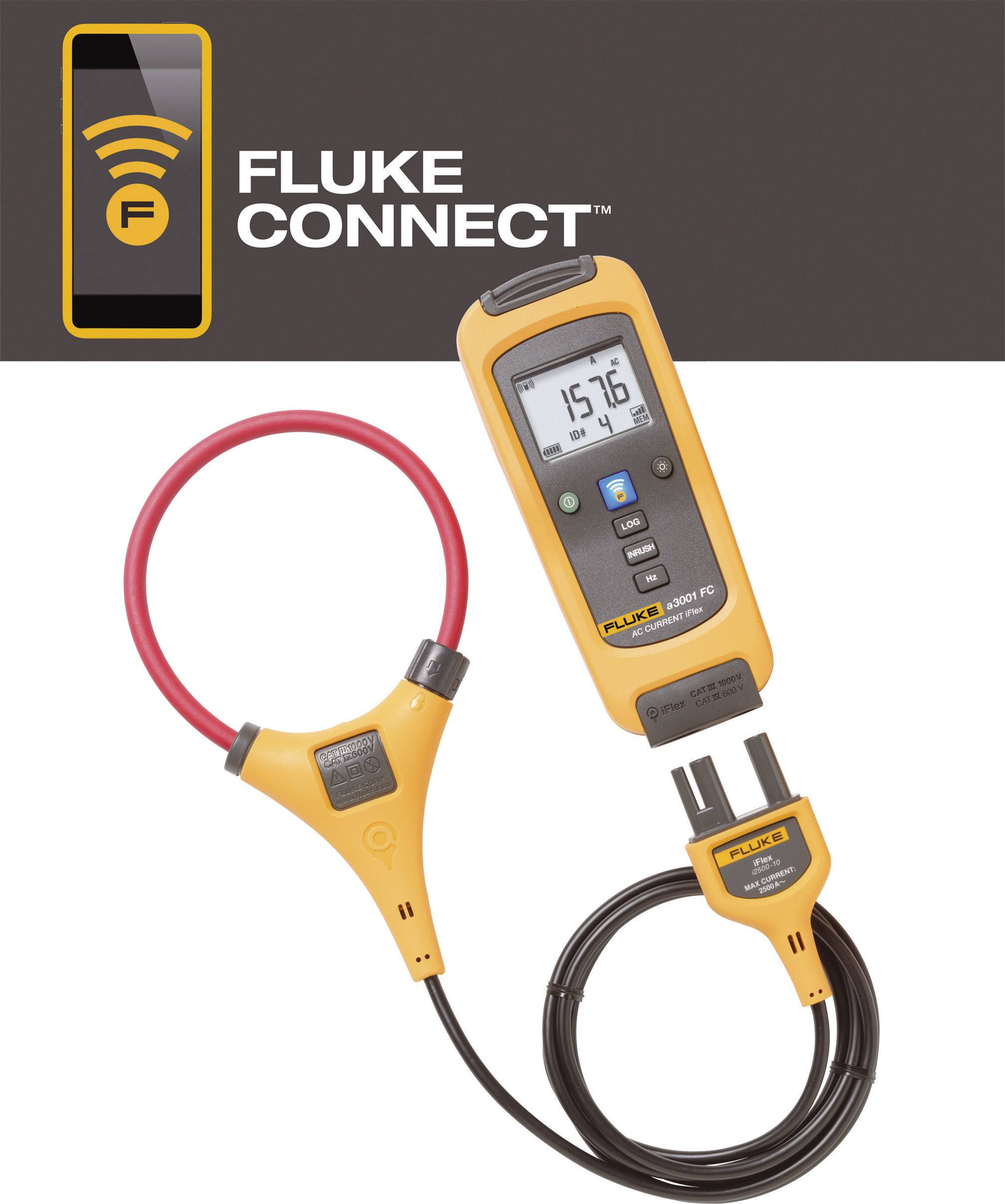 FLUKE Stromzange, Hand-Multimeter digital Fluke FLK-a3001 FC iFlex Kalibriert nach: Werksstandard Da