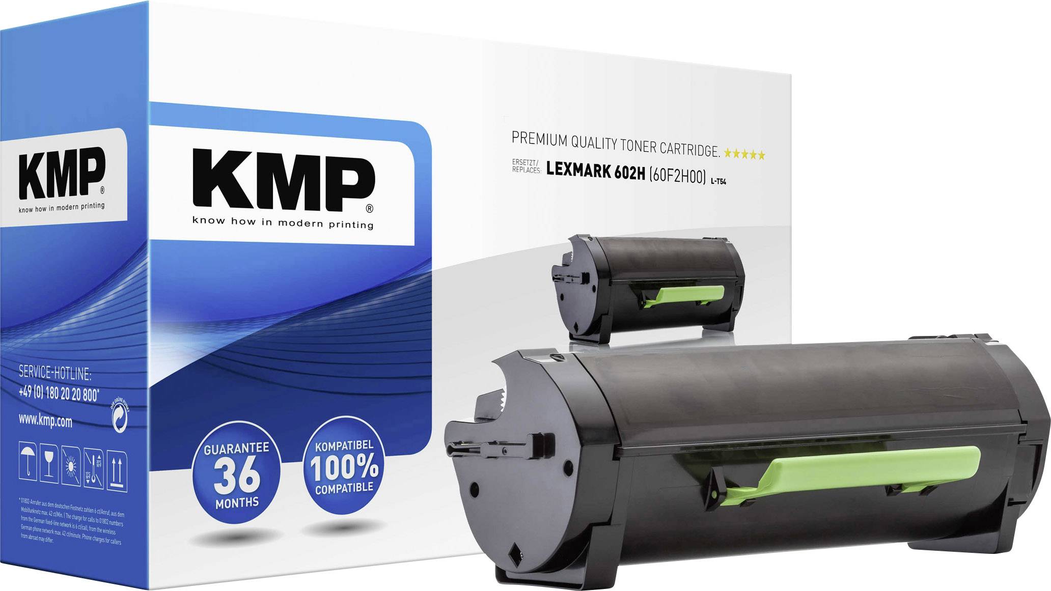 KMP Toner ersetzt Lexmark 602H, 50197048 Kompatibel Schwarz 12500 Seiten L-T54 1395,3000-0
