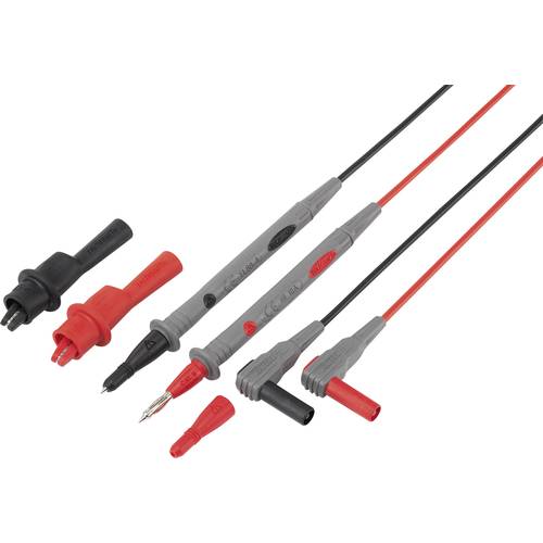 Thumbnail - VOLTCRAFT TL 88-4 Sicherheits-Messleitungs-Set Lamellenstecker 4 mm Prüfspitze 1.80 m Schwarz, Rot 1 Set