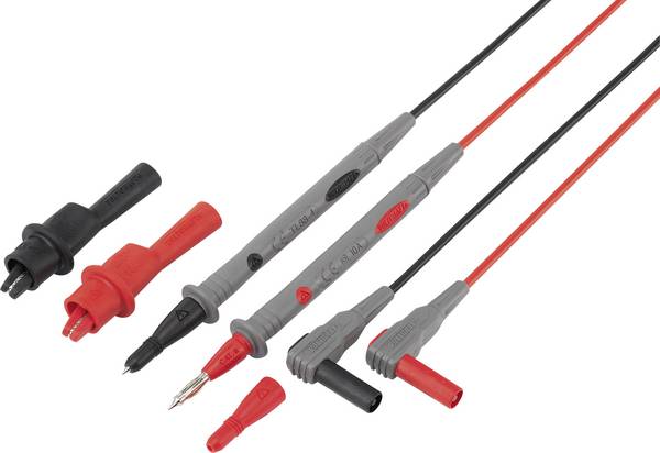 VOLTCRAFT TL 88-4 Sicherheits-Messleitungs-Set Lamellenstecker 4 mm Prüfspitze 1.80 m Schwarz, Rot 1 Set