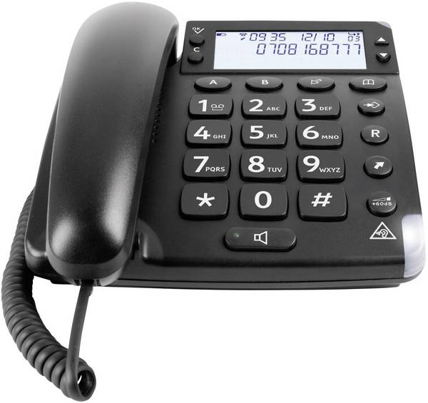 DORO Magna 4000 - Telefon mit Schnur mit Rufnummernanzeige/Anklopffunktion