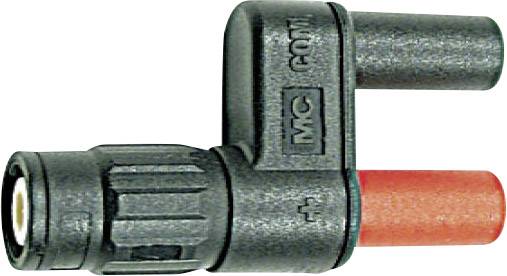 MULTICONTACT Messadapter [ BNC-Stecker - Buchse 4 mm] berührungssicher MultiContact XM-BB/4 Schwarz/