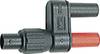 Stäubli XF-BB/4 Messadapter BNC-Buchse - Buchse 4 mm berührungssicher Schwarz, Rot