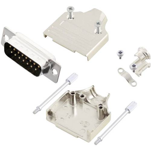 Thumbnail - MH Connectors MHDM15-DB15P-K D-SUB Stiftleisten-Set 180 ° Polzahl: 15 Lötkelch 1 St.