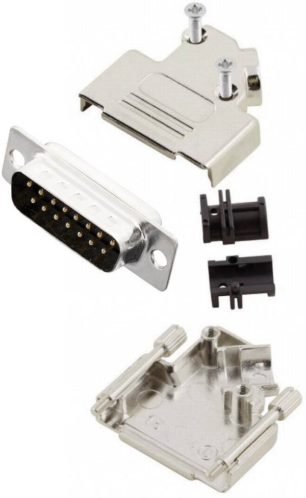 MH Connectors MHD45ZK15-DB15P-K D-SUB Stiftleisten-Set 45 ° Polzahl: 15 Lötkelch 1 St.