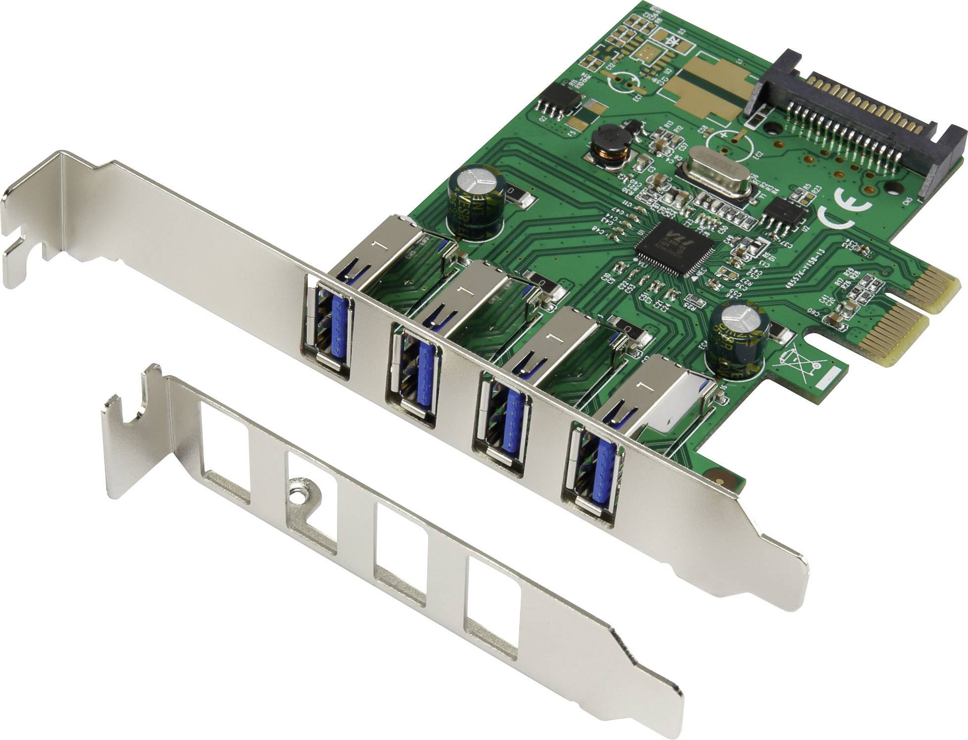 RENKFORCE 4 Port USB 3.0-Controllerkarte USB-A PCIe