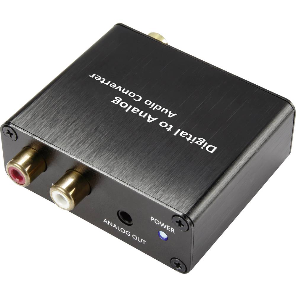 SpeaKa Professional Audio Converter [1x Cinch-koppeling, Toslink-bus (ODT) => 2x Cinch-koppeling, Ja