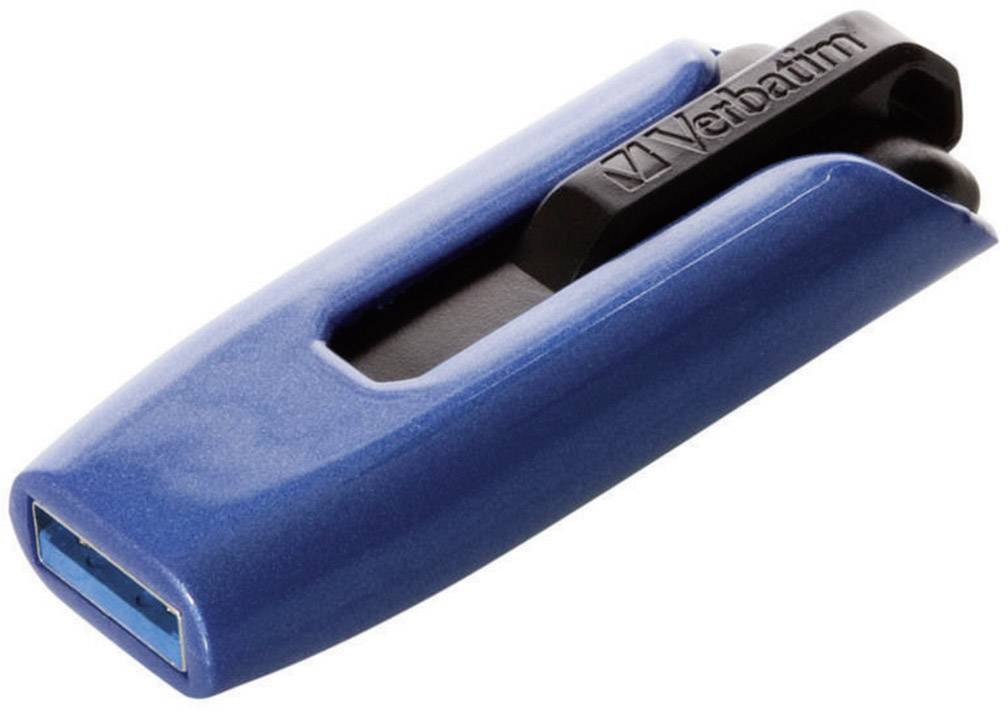 Verbatim Store 'n' Go V3 MAX - USB-Flash-Laufwerk - 128 GB - USB 3.0 - Blau/Schw-3