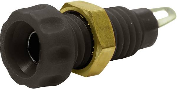 Cliff CL1450A Laborbuchse Buchse, Einbau vertikal Stift-Ø: 4 mm Schwarz 1 St.
