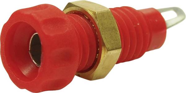 Cliff CL1452A Laborbuchse Buchse, Einbau vertikal Stift-Ø: 4 mm Rot 1 St.