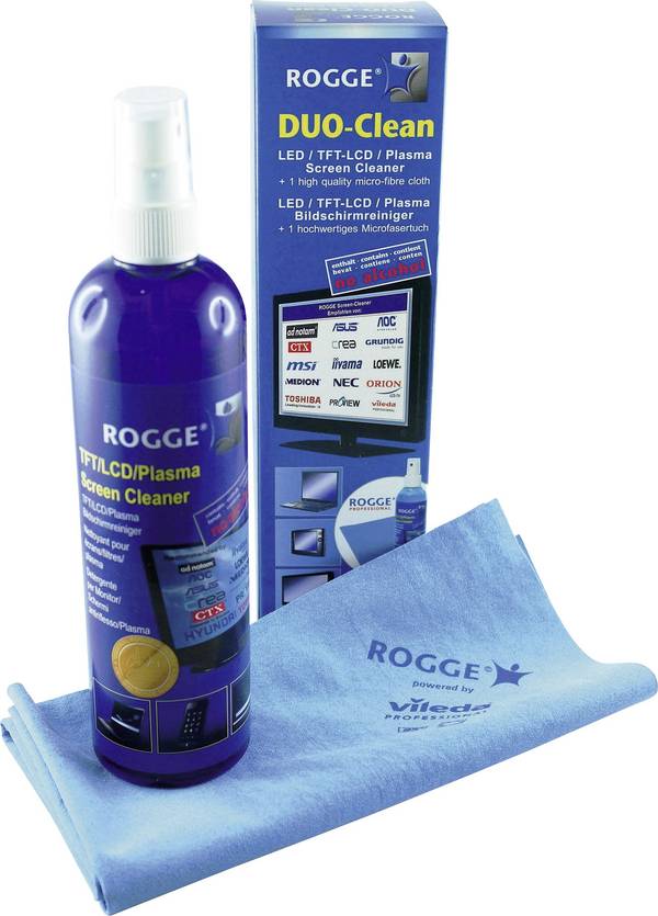 Rogge TFT, Plasma, LED, LCD Bildschirmreiniger 250 ml inkl. Reinigungstuch Duo-Clean 10025 1 St.