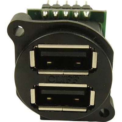 Doppelte USB Buchse in XLR Bauform Buchse, Einbau vertikal CP30090 XLR-USB2x2 CP30090 Cliff Inhalt: 1 St.