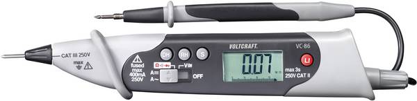 VOLTCRAFT VC-86 Hand-Multimeter digital CAT III 250 V Anzeige (Counts): 4000
