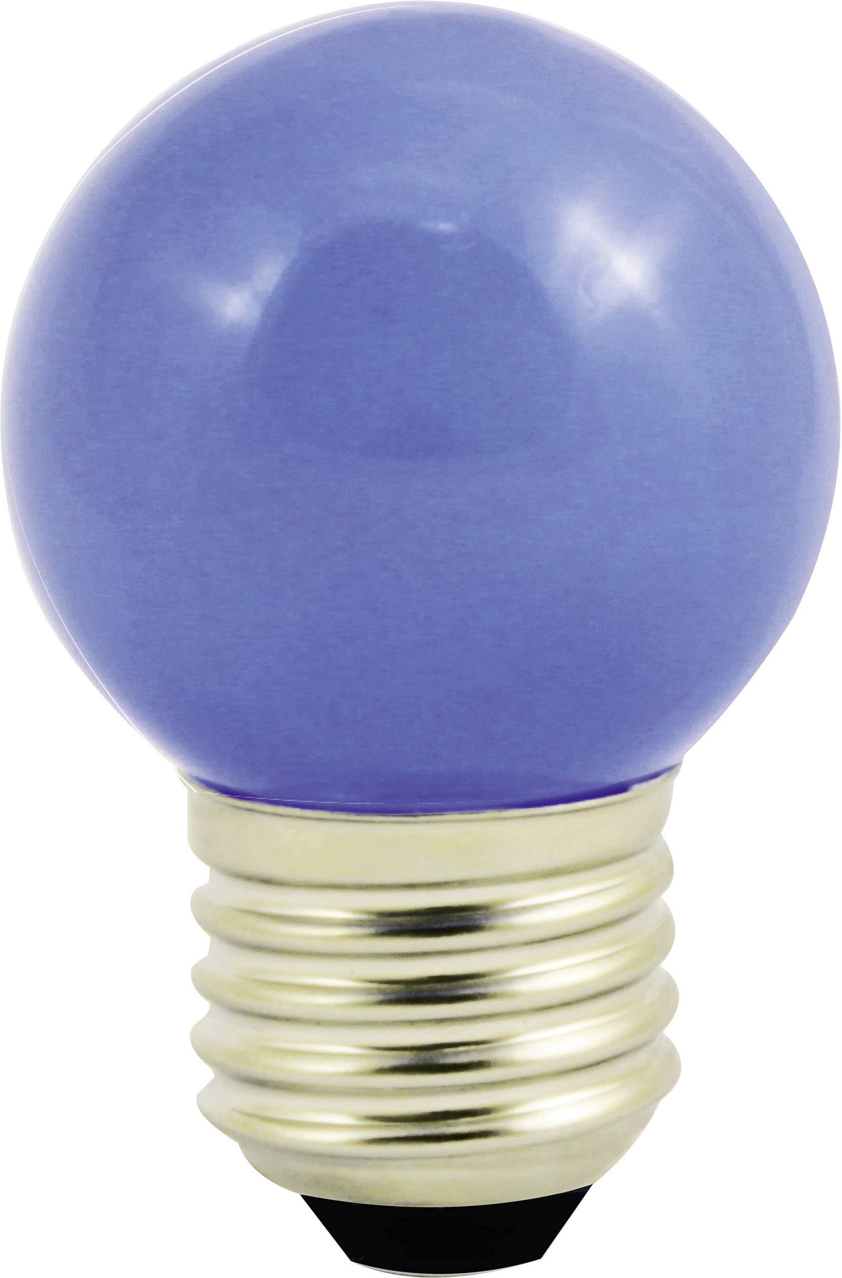 LIGHTME LED (einfarbig) LightMe 230 V E27 1 W Blau EEK: n.rel. Tropfenform (Ø x L) 45 mm x 70 mm 1 S