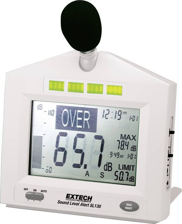 Extech Schallpegel-Messgerät SL130W 30 - 130 dB 31.5 Hz - 8000 Hz
