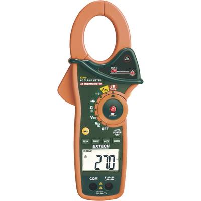 Extech EX810 Stromzange, Hand-Multimeter kalibriert (ISO) digital IR-Thermometer CAT III 600 V Anzeige (Counts): 4000