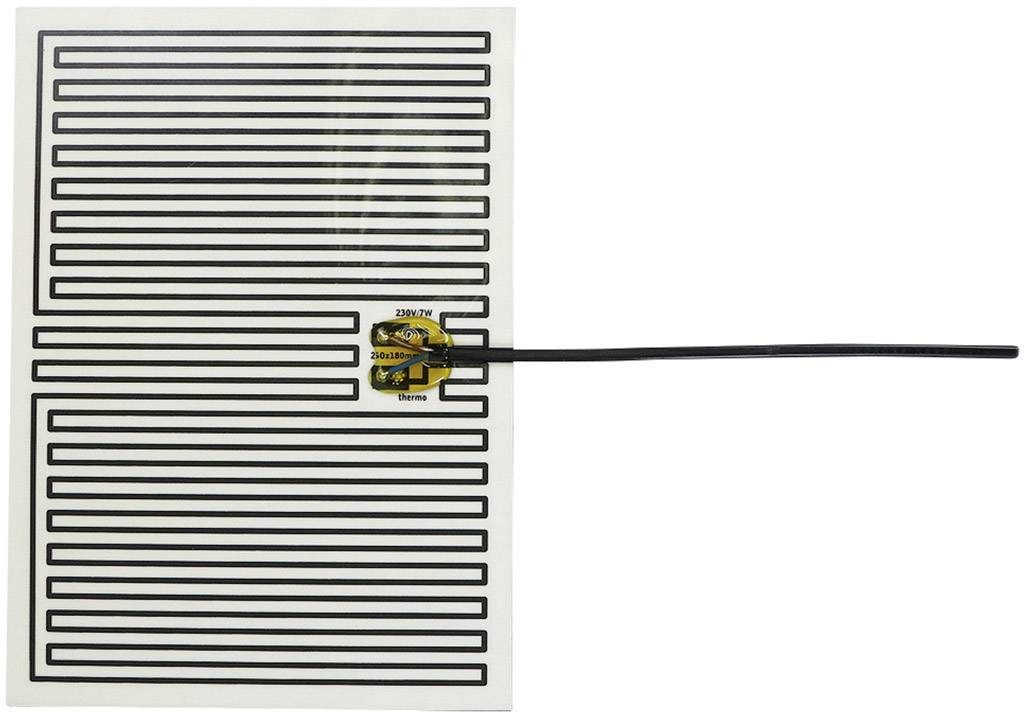 Thermo TECH Polyester Heizfolie selbstklebend 230 V/AC 7 W Schutzart IPX4 (L x B) 250 mm x 180 mm