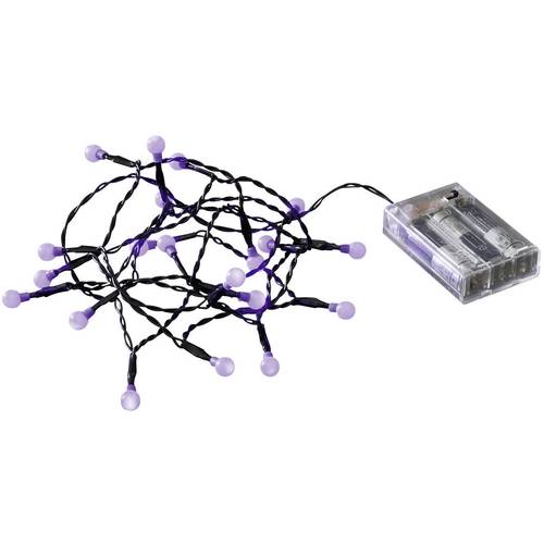 Konstsmide 1491-457 Micro-Lichterkette Innen batteriebetrieben Anzahl Leuchtmittel 20 LED Purpur