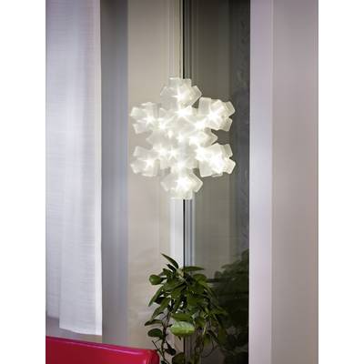 Konstsmide 2785-103 LED-Fensterbild Schneeflocke Warmweiß LED Transparent  