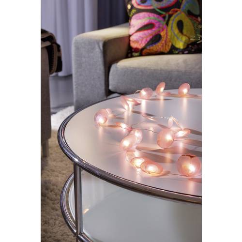 Konstsmide 3167-343 Motiv-Lichterkette Perlmuttplättchen Innen batteriebetrieben Anzahl Leuchtmittel 20 LED Warmweiß Bel...
