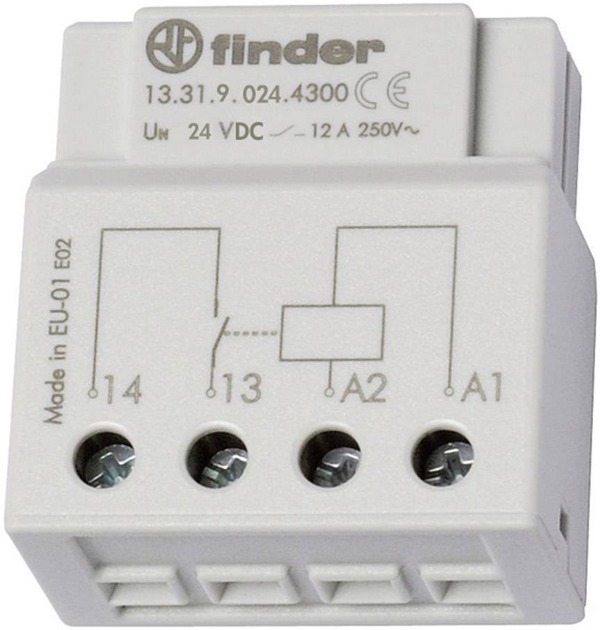 Finder 13.31.9.024.4300 Relay 24V DC 12A Flush Mount Mono-stable