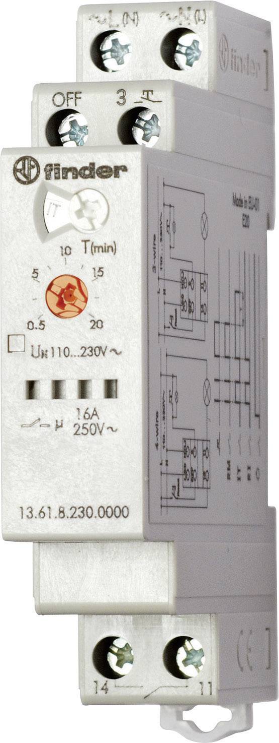 FINDER Zeitrelais Monofunktional 230 V/AC 1 St. Finder 13.61.8.230.0000 Zeitbereich: 30 s - 20 min 1