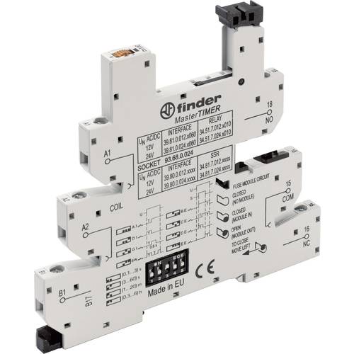 Finder 93.68.0.024 Relaissockel mit Haltebügel, mit LED, mit EMV-Entstörbeschaltung Passend für Serie (Relais): Finder S...
