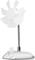 Weißer, kleiner Tischventilator mit flexiblen Schwanenhals.