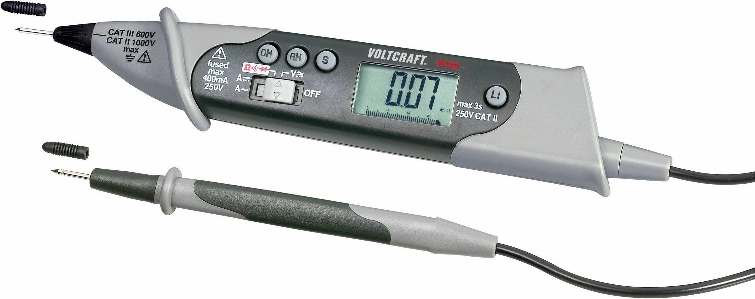 VOLTCRAFT VC-86 Hand-Multimeter digital CAT III 250 V Anzeige 4000 Counts