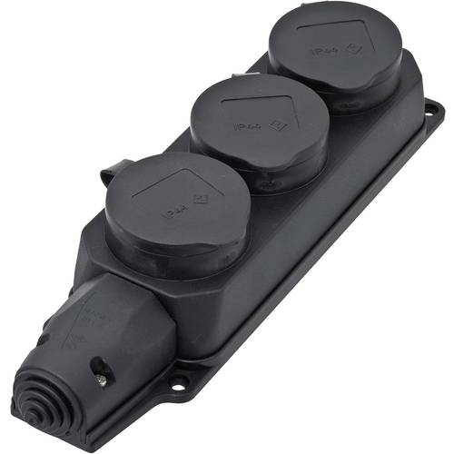 interBär 9006-004.01 Steckdosenleiste 3fach Schwarz ohne Stecker 1 St.