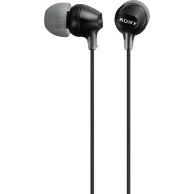 Sony MDR-EX15LP   In Ear Kopfhörer kabelgebunden  Schwarz  