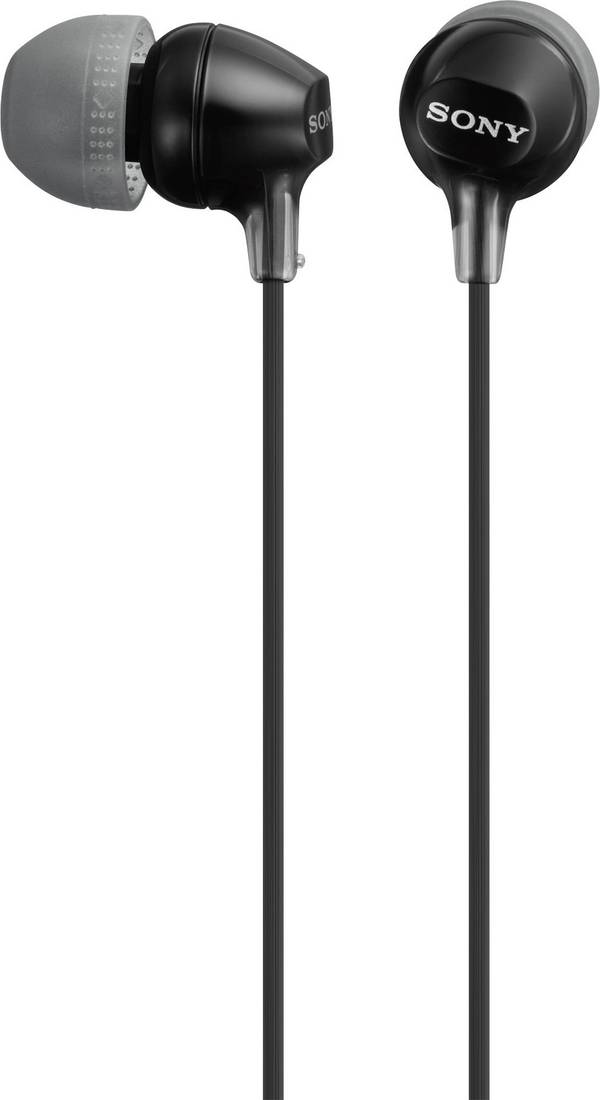 Sony MDR-EX15LP In Ear Kopfhörer kabelgebunden Stereo Schwarz