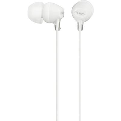 Sony MDR-EX15LP  In Ear Kopfhörer kabelgebunden  Weiß  