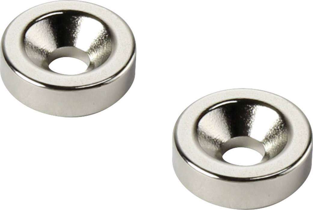 TRU COMPONENTS D20T5-M4 Permanent-Magnet Ring N35 Grenztemperatur (max.): 80 °C