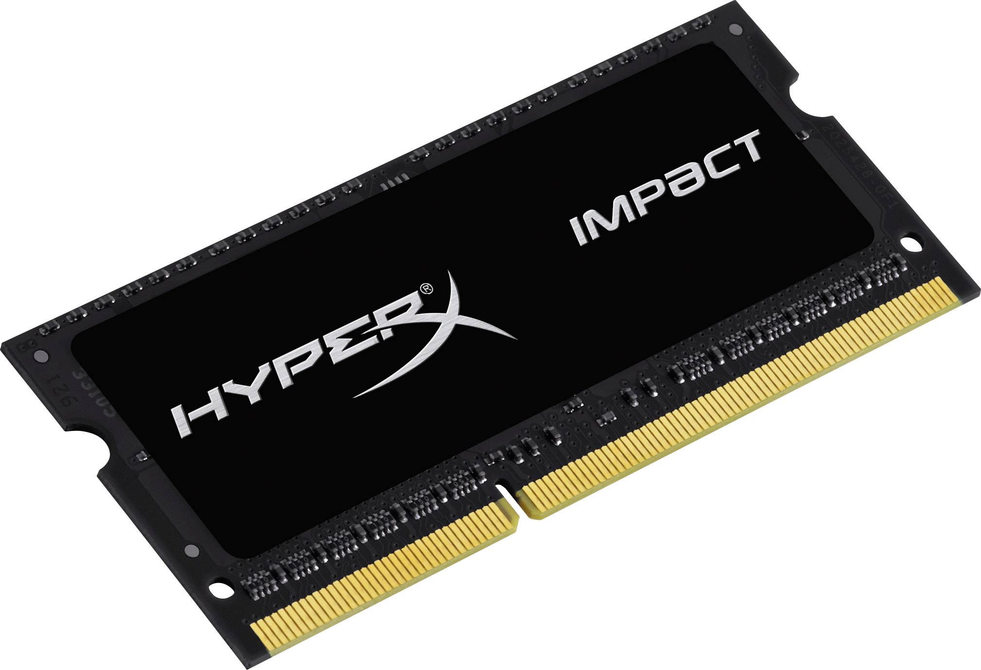 HyperX Impact Laptop-Arbeitsspeicher Modul DDR3L 8 GB 1 x 8 GB Non-ECC 1600 MHz 204pin SO-DIMM CL9 9-9-33 HX316LS9IB/8-1