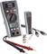 Ein Multimeter und ein LAN-Testgerät mit Kabeln und Anschlüssen zur Messung von elektrischen und Netzwerkverbindungen.