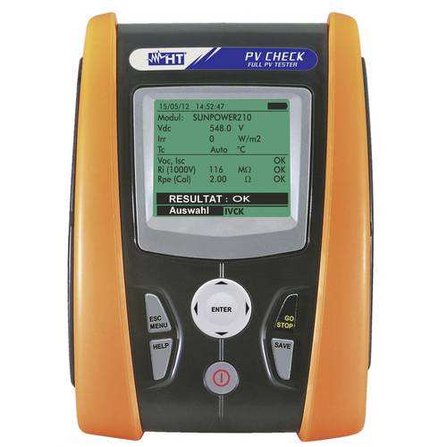 HT Instruments PV-CHECKs Installationstester kalibriert (DAkkS-akkreditiertes Labor) VDE-Norm 0126