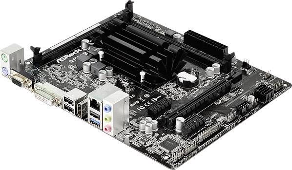 ASRock Q1900M - Motherboard - micro ATX - Intel Celeron J1900 - USB 3.0 - Gigabit LAN - Onboard-Grafik - HD Audio (6-Kan-2