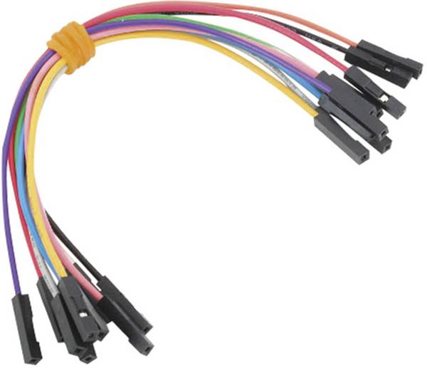 MikroElektronika MIKROE-511 Jumper-Kabel Raspberry Pi®, Banana Pi, Arduino [10x Drahtbrücken-Buchse - 10x Drahtbrücken-Buchse] 15.00 cm Bunt