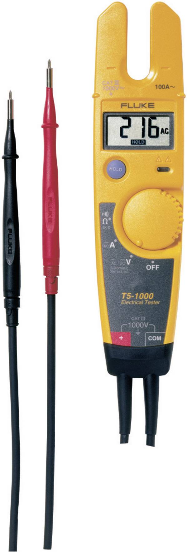 Fluke T5-1000 Zweipoliger Spannungsprüfer  CAT III 1000 V LCD, Akustik
