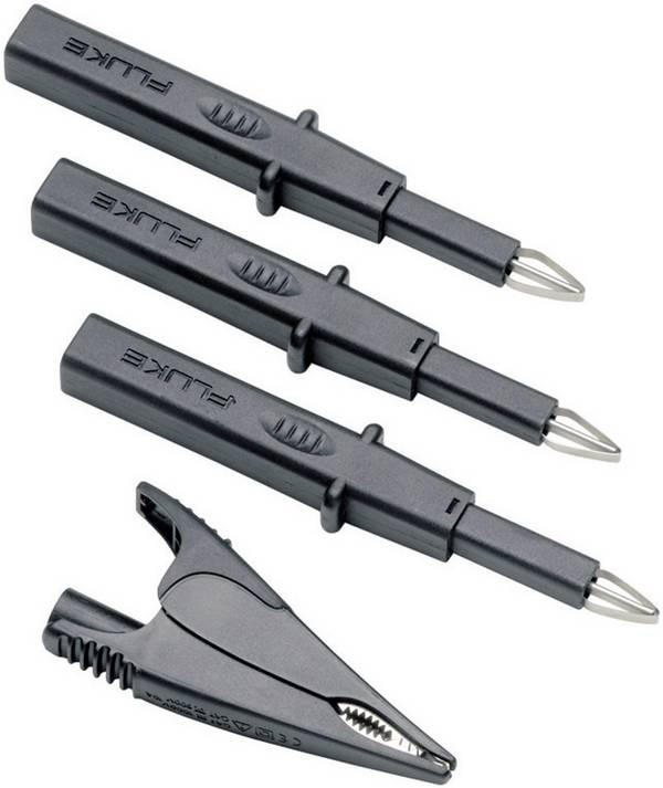 Fluke TLK 290 Sicherheits-Prüfspitzen-Set 2435092 Steckanschluss 4 mm CAT II 1000 V, CAT III 1000 V Schwarz 1 St.
