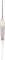 Ein weißer Temperaturfühler mit einem LCD-Bildschirm und einem Metallstift zur Messung.