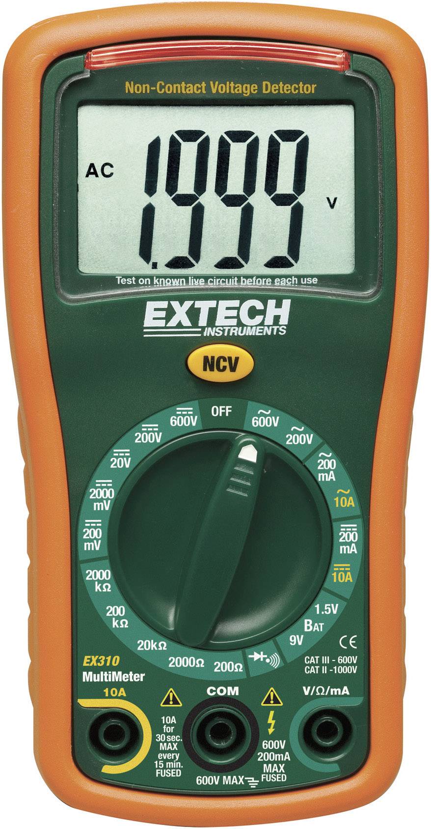 EXTECH Hand-Multimeter digital Extech EX310 Kalibriert nach: Werksstandard CAT III 600 V Anzeige (Co