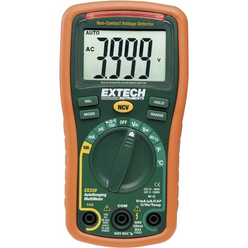 Extech EX330 Hand-Multimeter kalibriert (DAkkS-akkreditiertes Labor) digital CAT III 600 V Anzeige (Counts): 4000