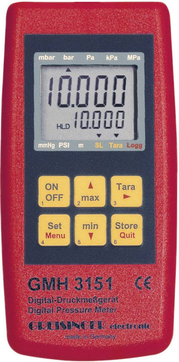 Greisinger GMH 3151 Druck-Messgerät Luftdruck 0.0025 - 0.6 bar